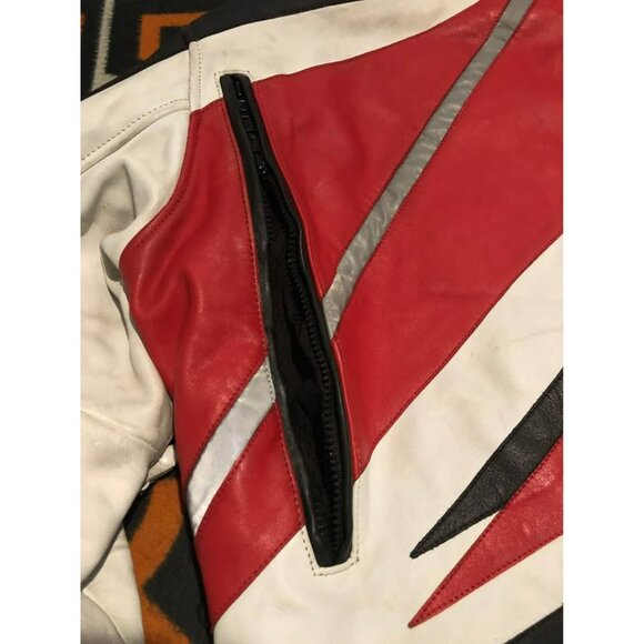 VTG Riding Jacket Size 44 Men Leather, Armor, HJC CIROTECH RIDING GEAR - Picture 3 of 8